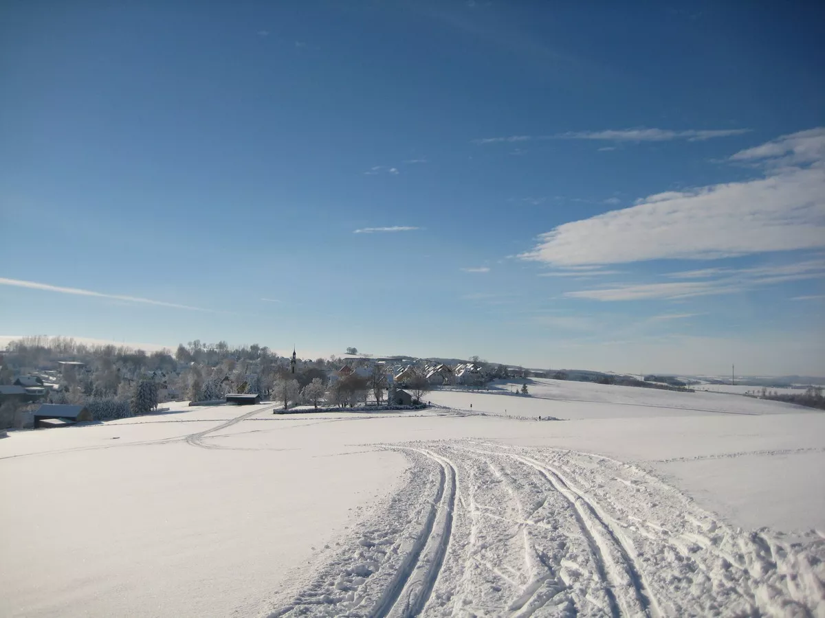 Im Loipengebiet Einsiedel bei Kaiserwetter