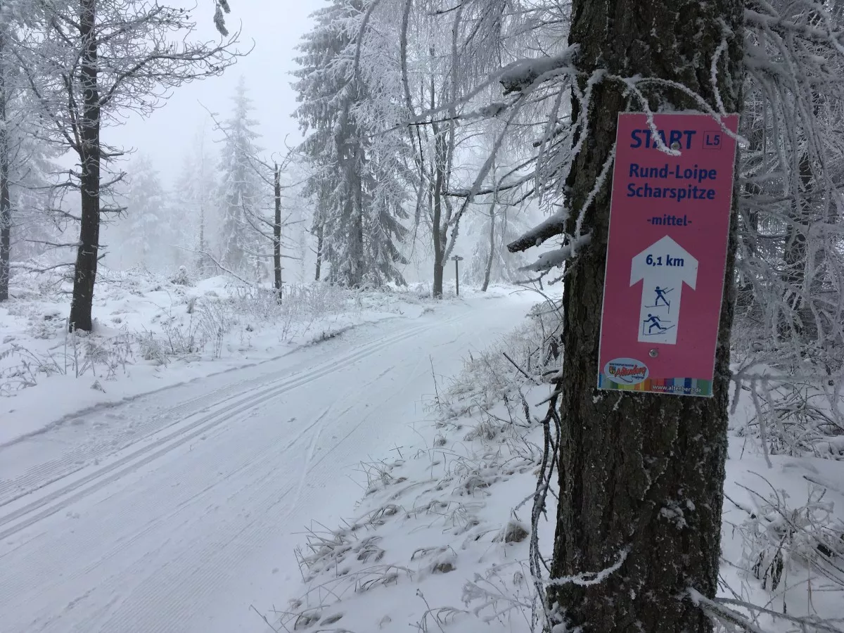 Loipenwegweiser Loipe Scharspitze