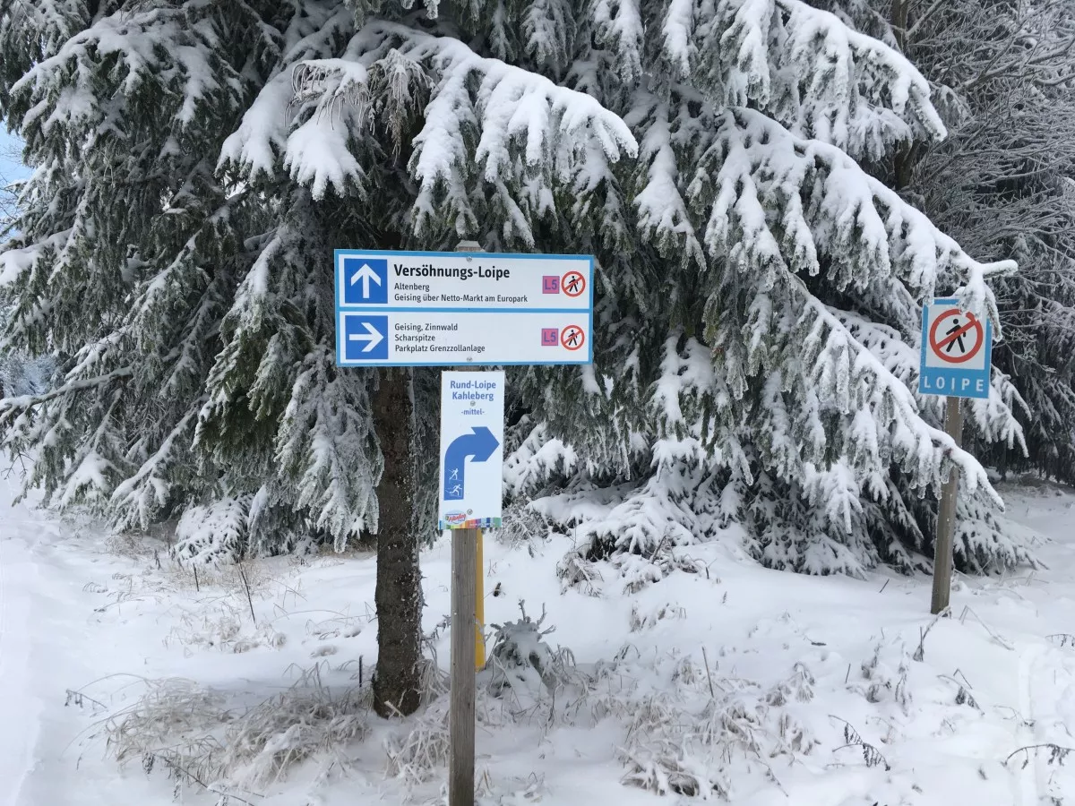 Versöhnungsloipe als Anschluss nach Altenberg Europark