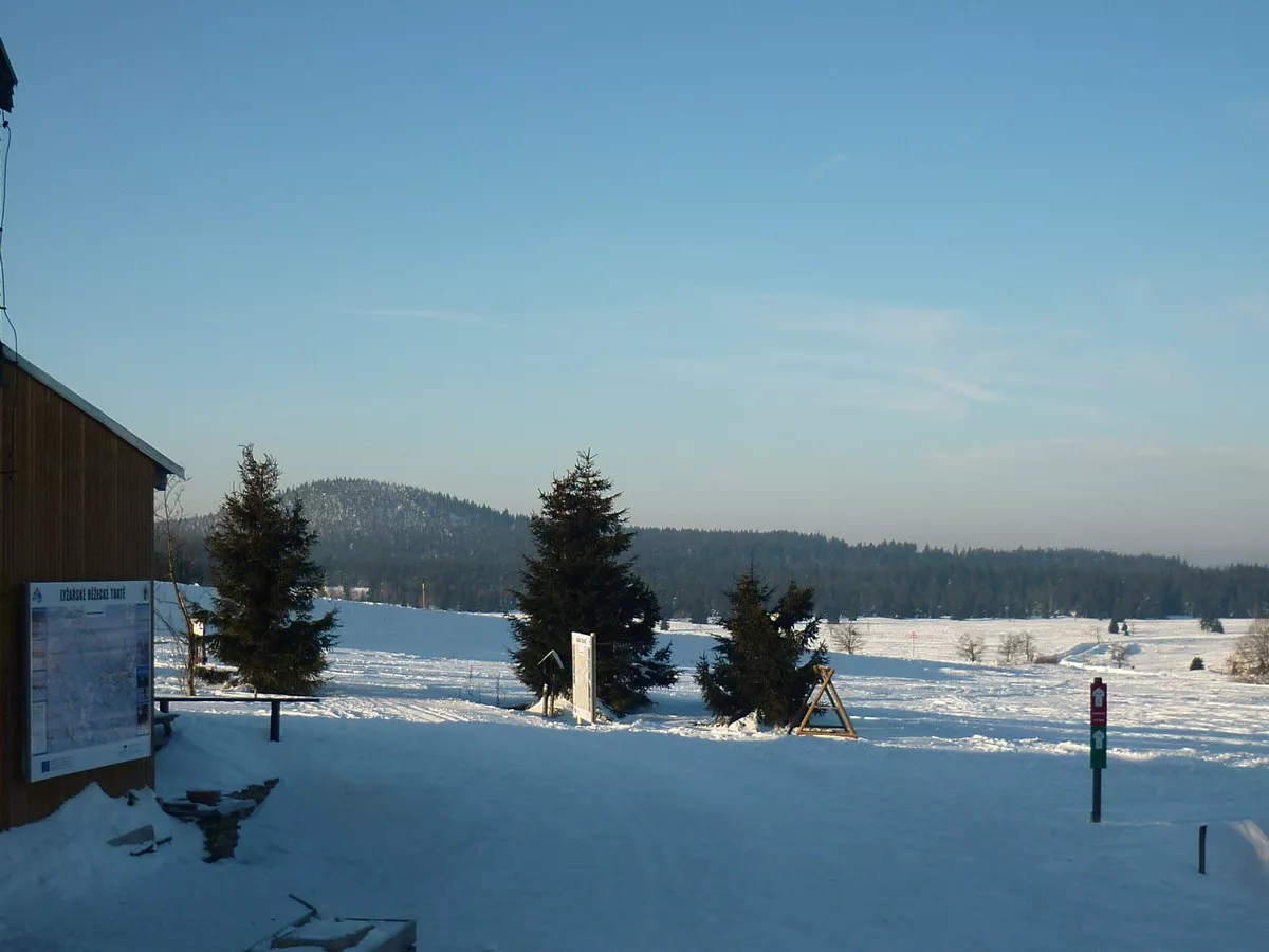 Loipeneinstieg Bozi Dar - Blick Richtung Hochmoor