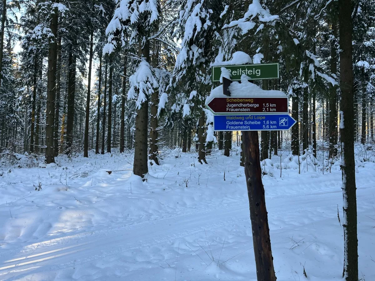 Loipe Frauenstein nahe Goldene Scheibe