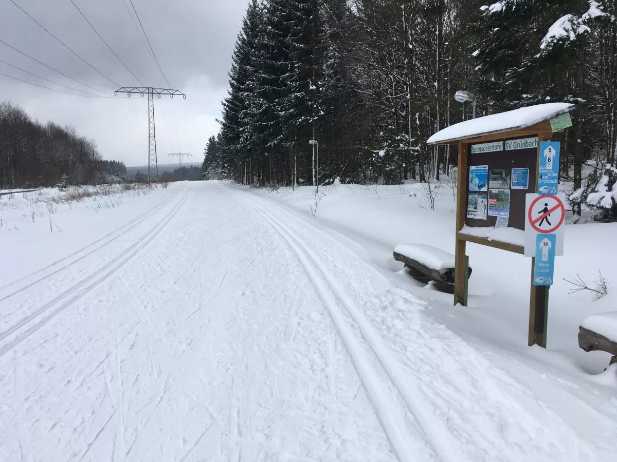 Rehhübelloipe am Parkplatz Grünbach P2