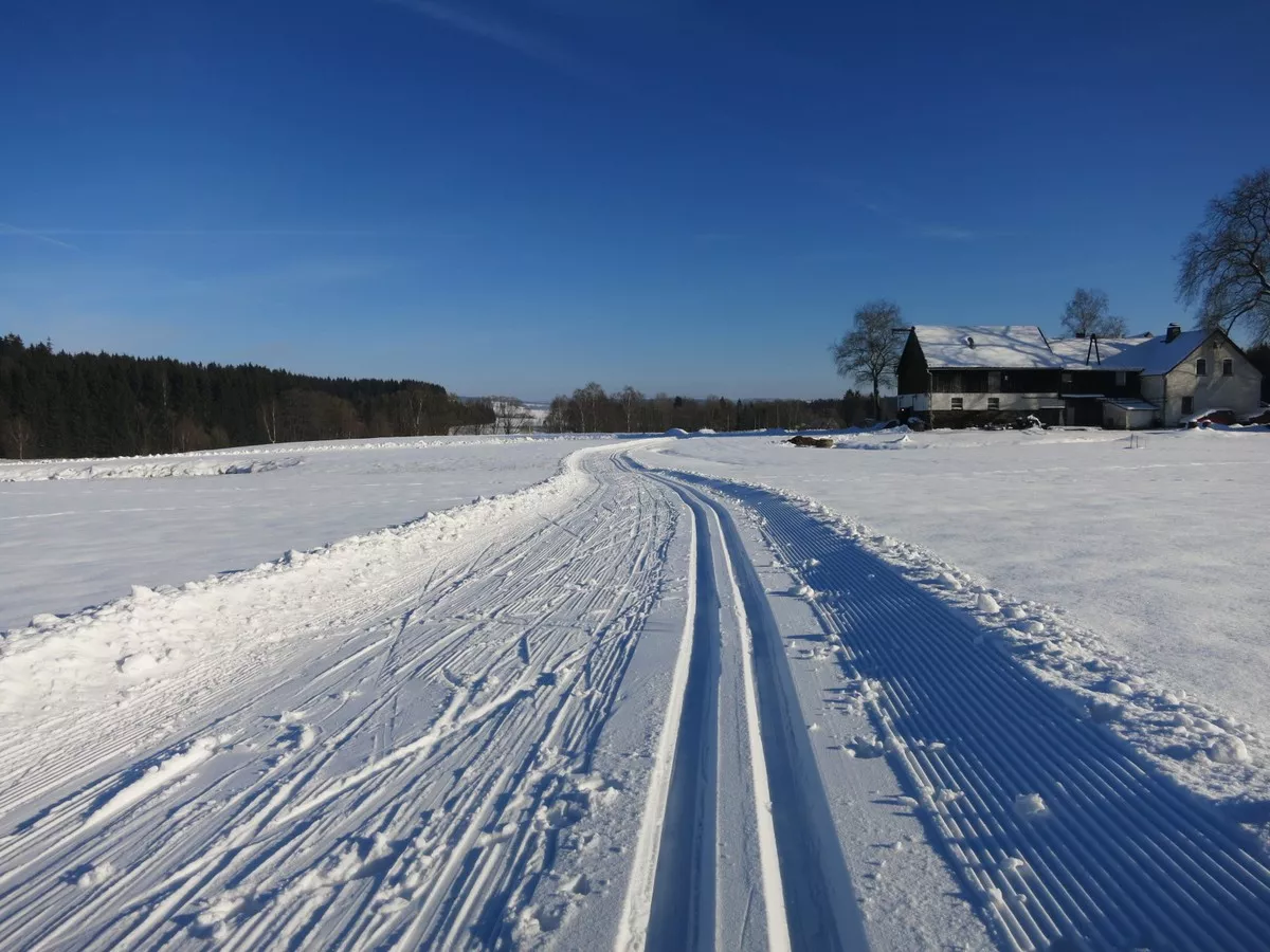 Schlettauer Loipe nahe der Ausflugsgaststätte Finkenburg