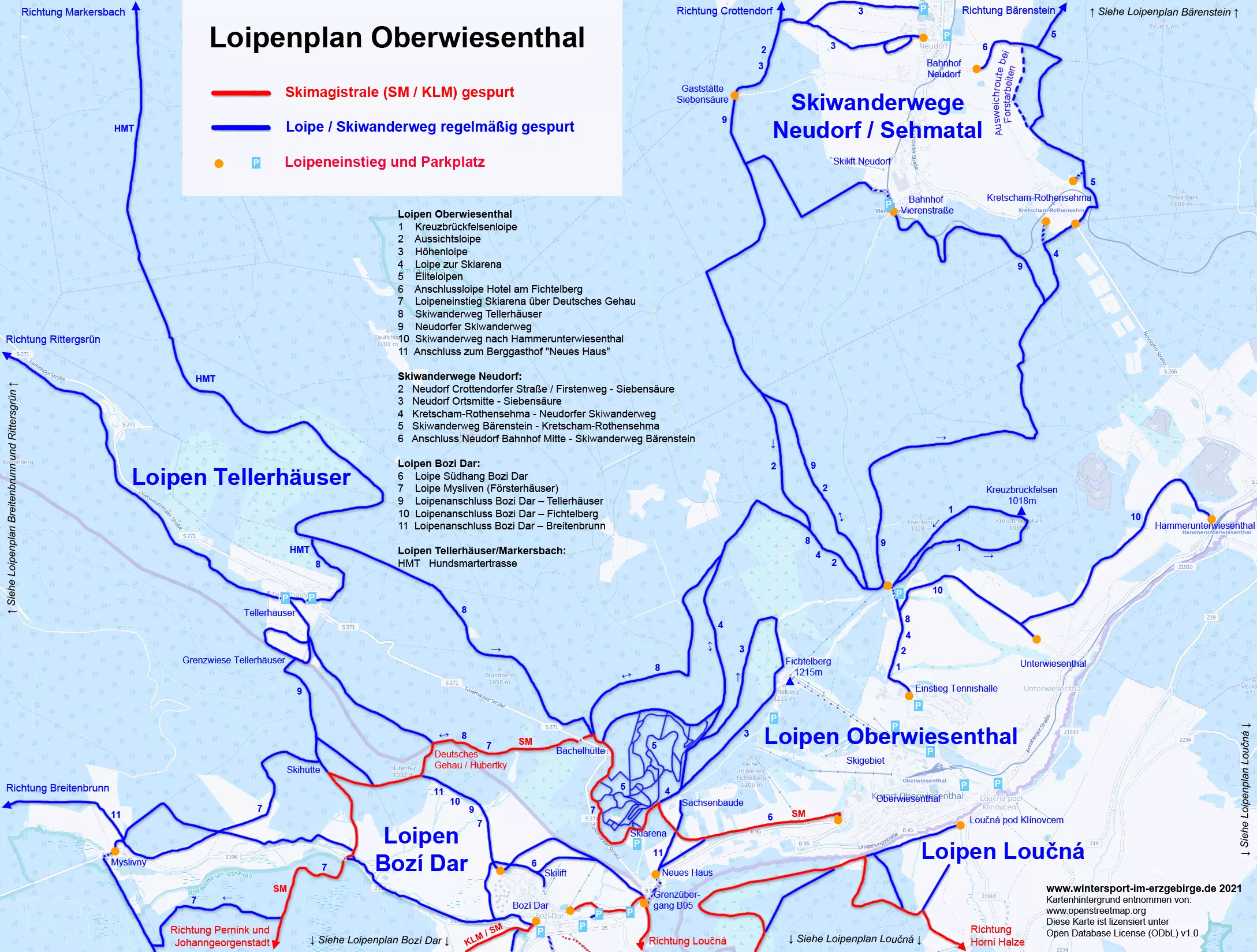 Loipenplan Oberwiesenthal