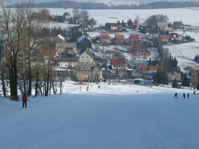 Skihang Rugiswalde - unterer Pistenteil