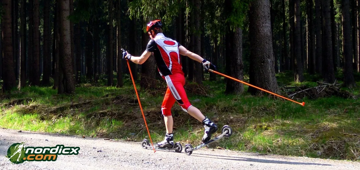 Training mit Classic-Stil mit Rollski