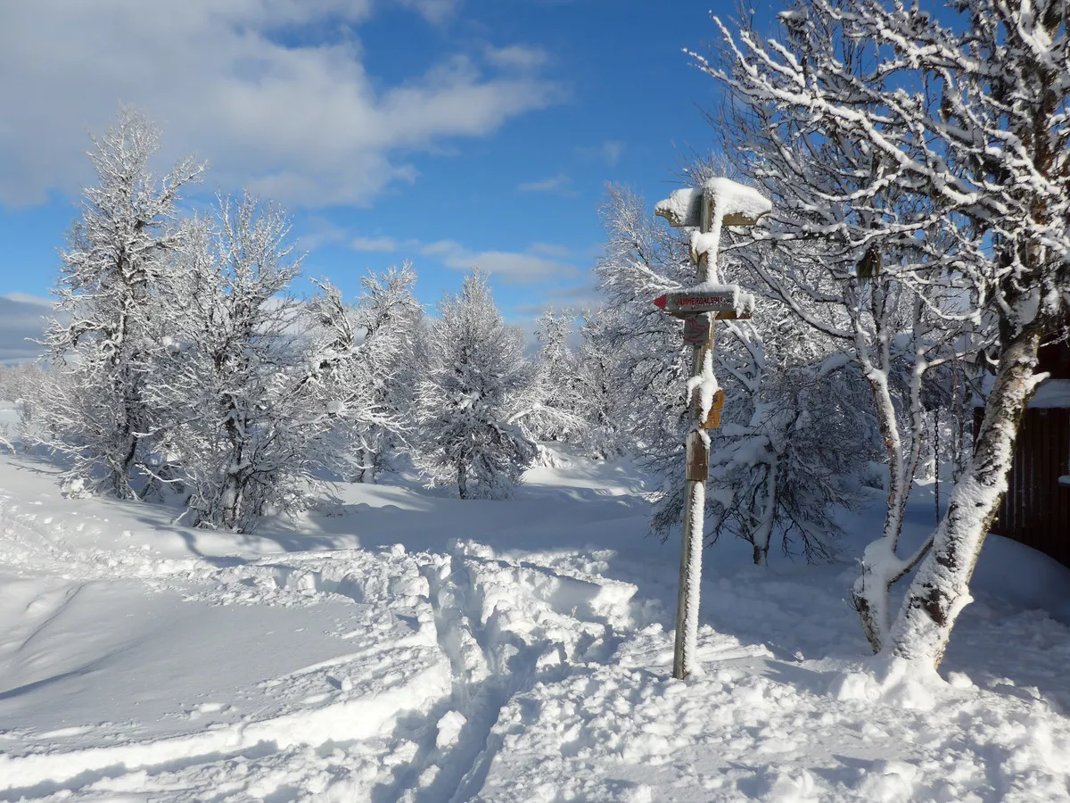 Vetåbua-Hütten im Winter