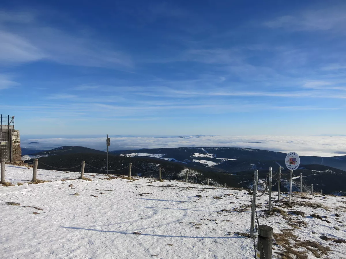 Panoramablick auf der Schneekoppe