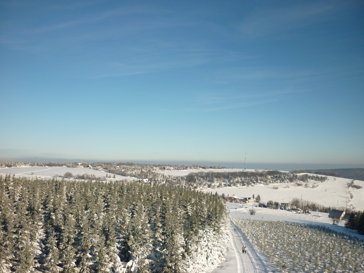 Blick vom Wolfsberg (Vlčí hora) bei Dlouha Louka - ein kleiner Umweg lohnt sich