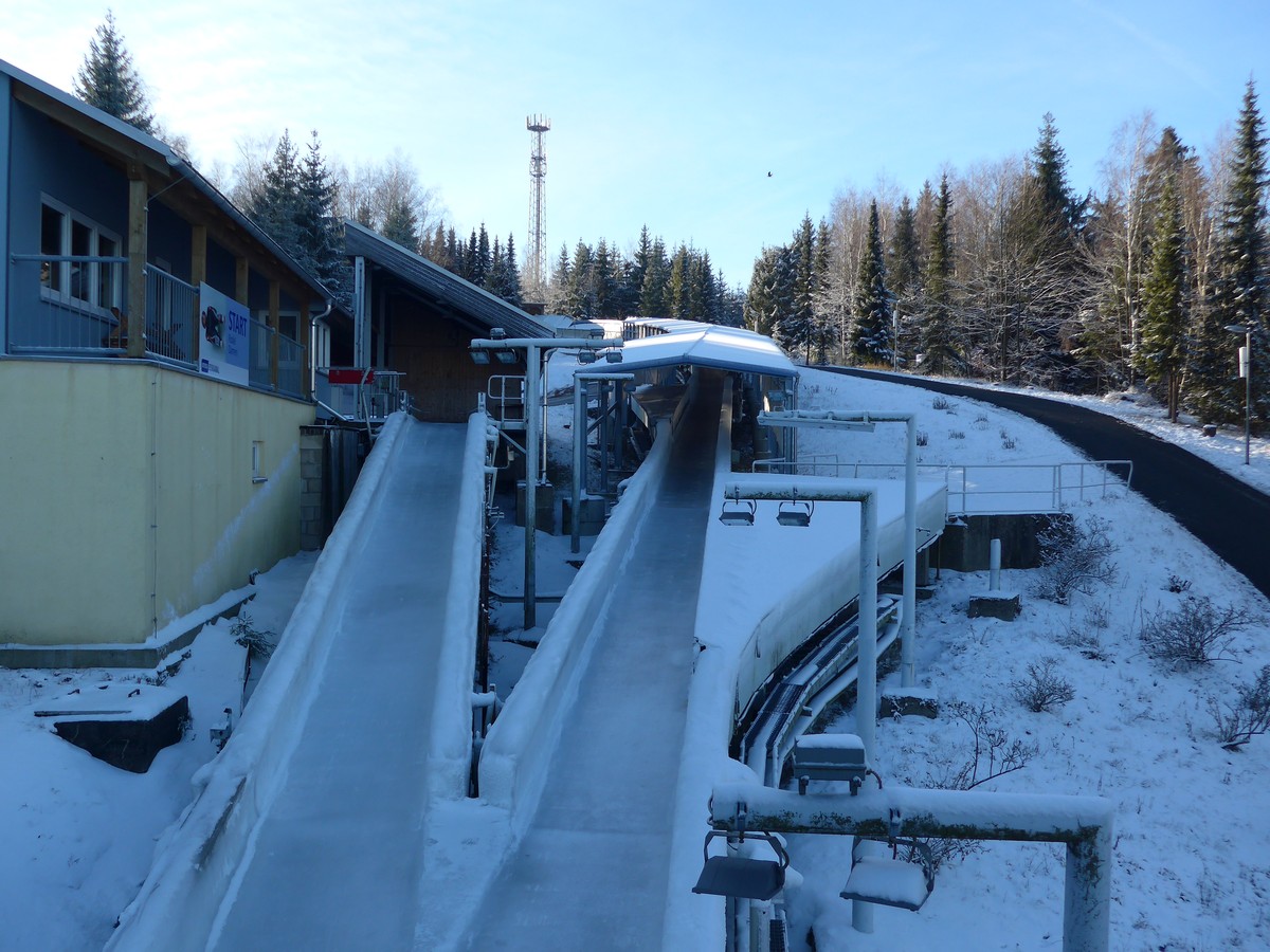 Oberer Bereich der Bob- und Rennrodelbahn