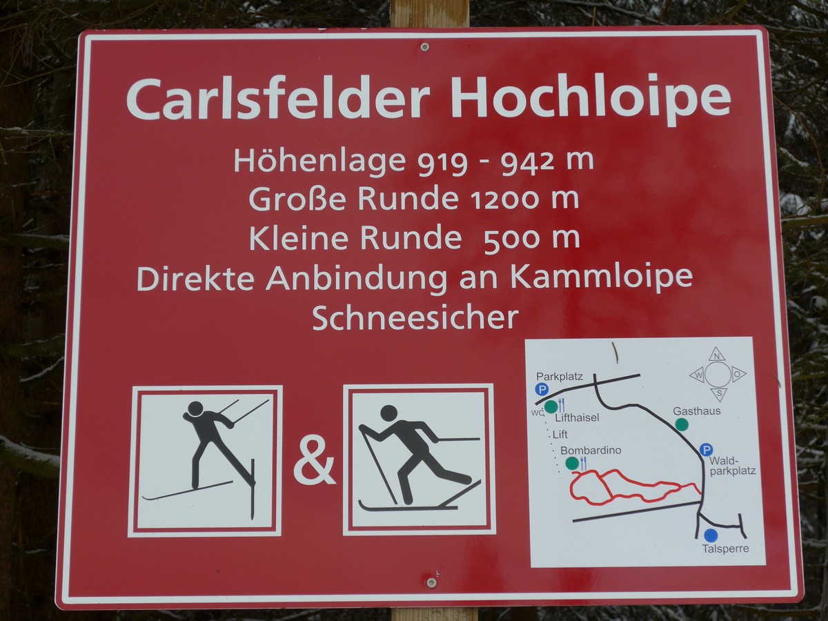 Loipentafel Hochloipe Carlsfeld