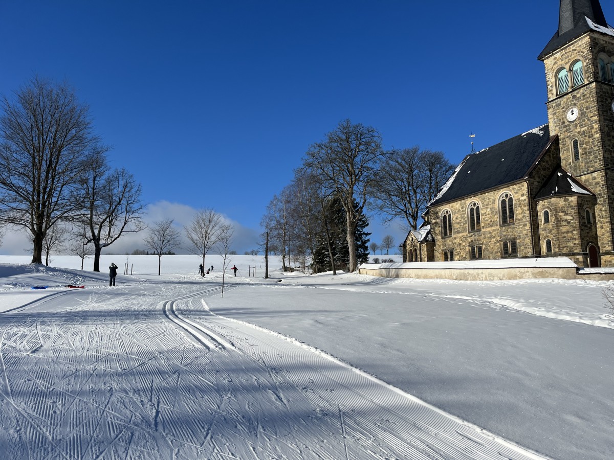 Loipeneinstieg Hermsdorf an der Kirche