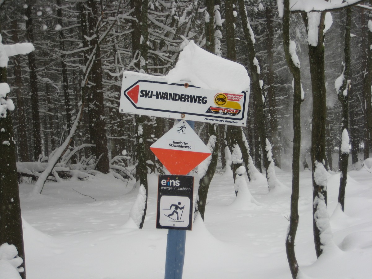 Loipenausschilderung Neudorfer Skiwanderweg