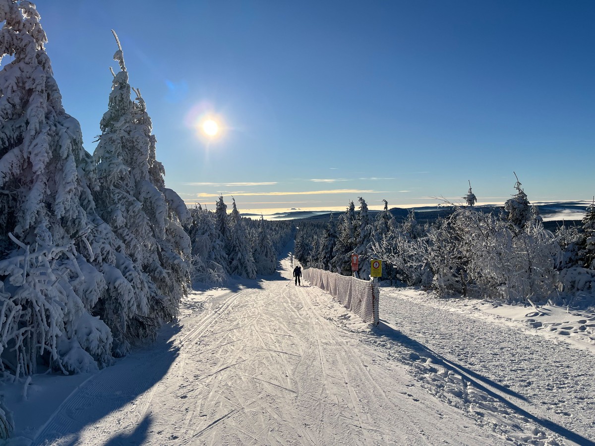 Höhenloipe Fichtelberg im Bereich der Wellenschaukel