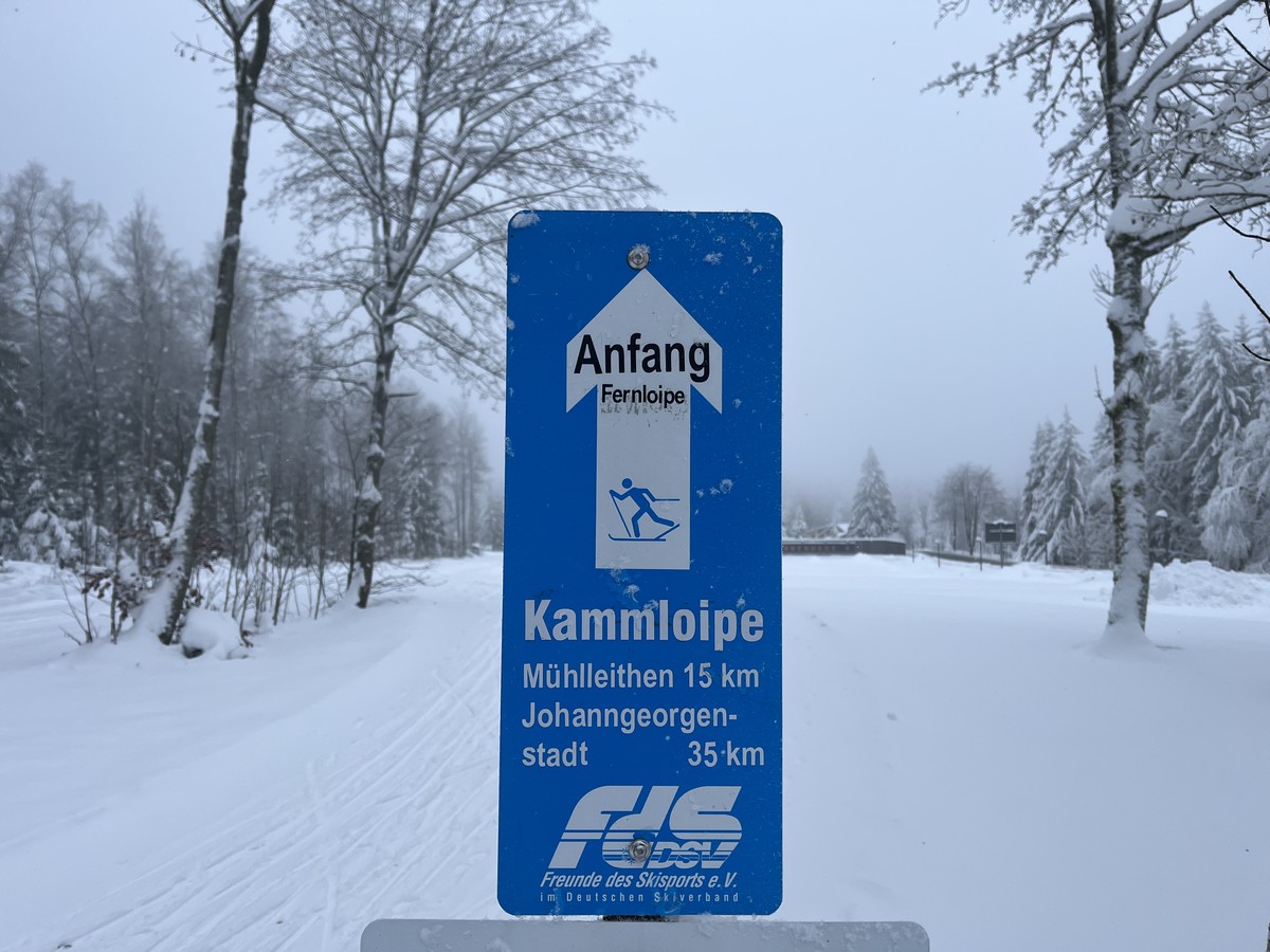 Kammloipe im Bereich Schöneck im Vogtland