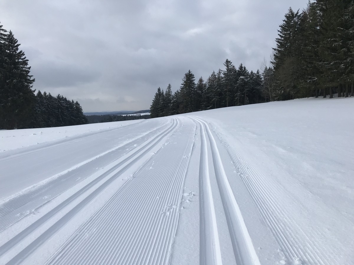 Gut präparierte Loipen bei Schönheide und am Kuhberg