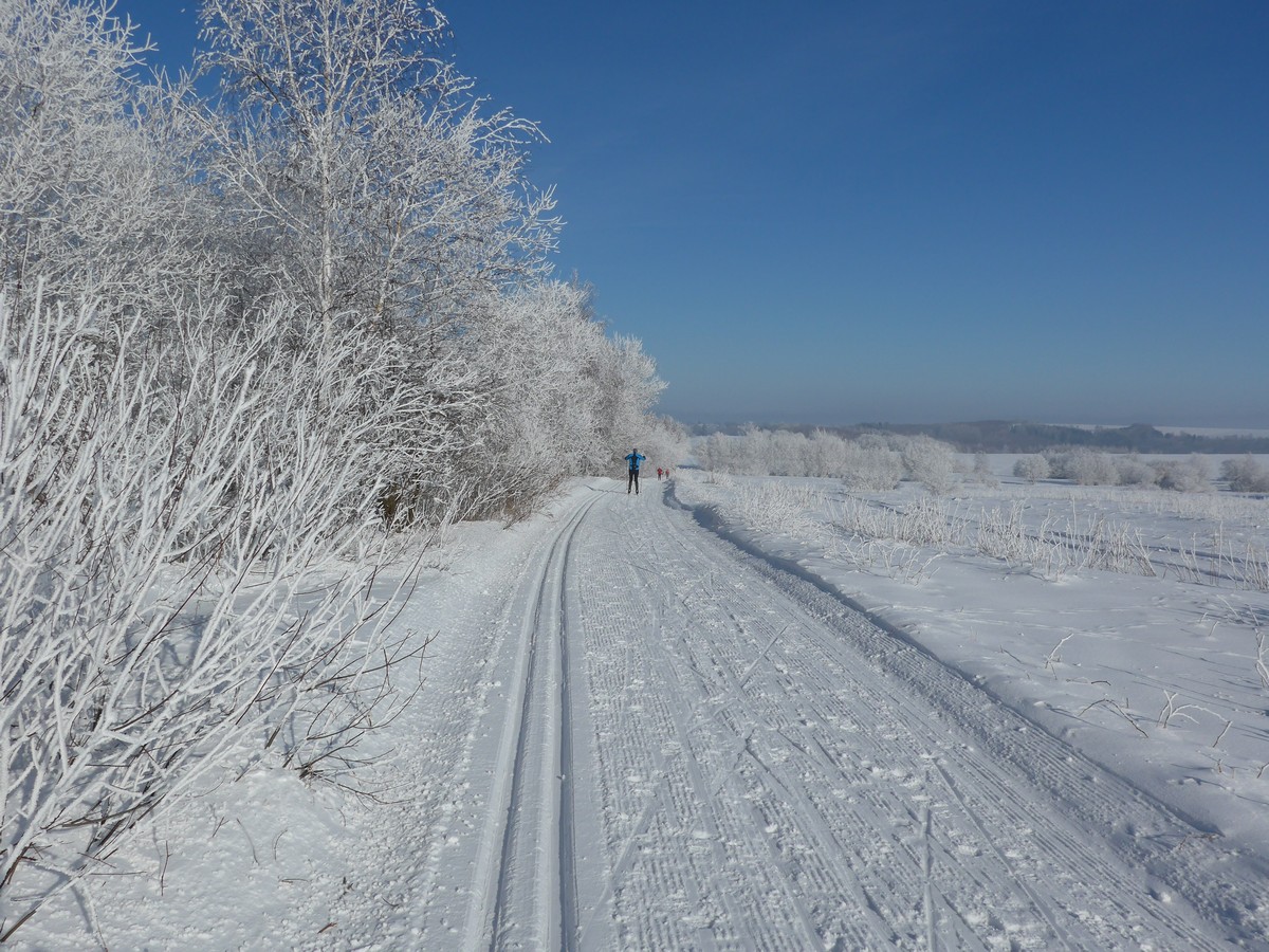 Skimagistrale KLM zwischen Krasny Les und Petrovice