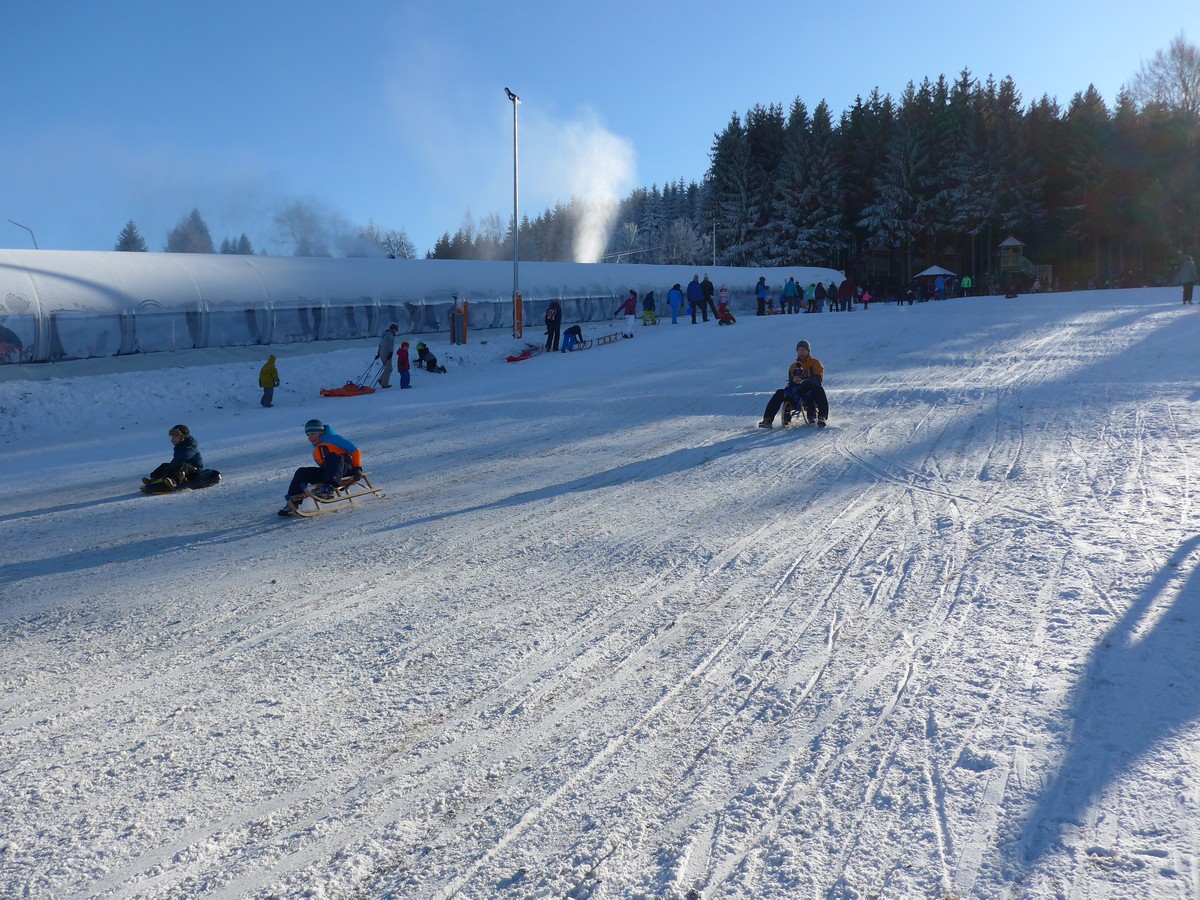 Rodeln bei Altenberg im Osterzgebirge