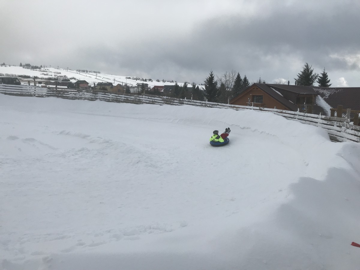 Snowtubing - modellierte Rodelbahn