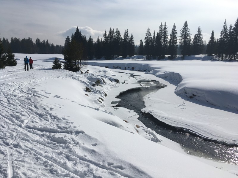 Nach längerer Abfahrt im Tal auf dem Weg nach Modrava